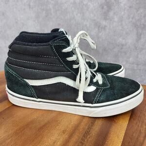 Vans Off The Wall Sneakers Boys 6 Black Suede SK8-Hi Skate SK8 Shoes 500714